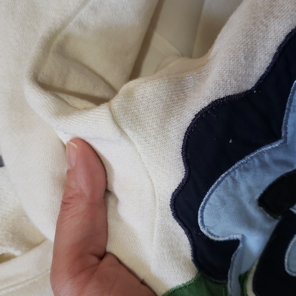 Vintage Anthropologie Little Yellow Button Sweatshirt, Size Small - Picture 13 of 14